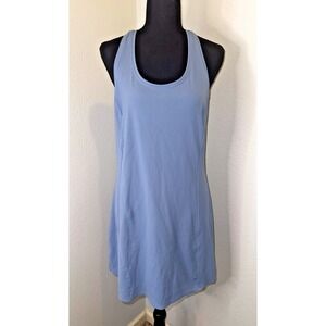 Athleta On My Way Dress Blue Racerback Athleisure Dress Size Large